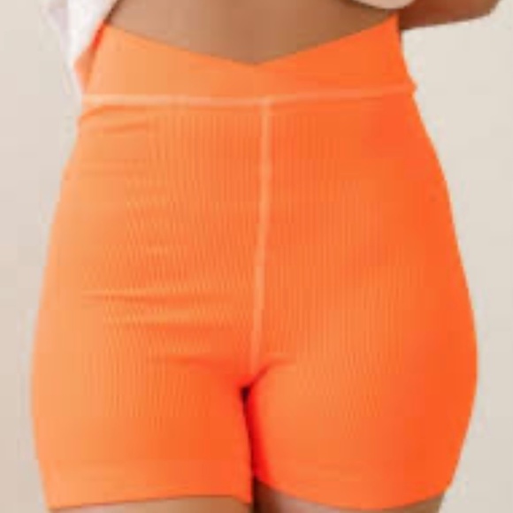 Free People Movement Shorts Ribbed Orange Size XS - Picture 4 of 7